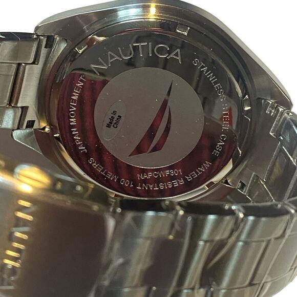 Nautica Men's NAPCWF301 Clearwater Beach Recycled Stainless Steel Bracelet Watch - Picture 6 of 8
